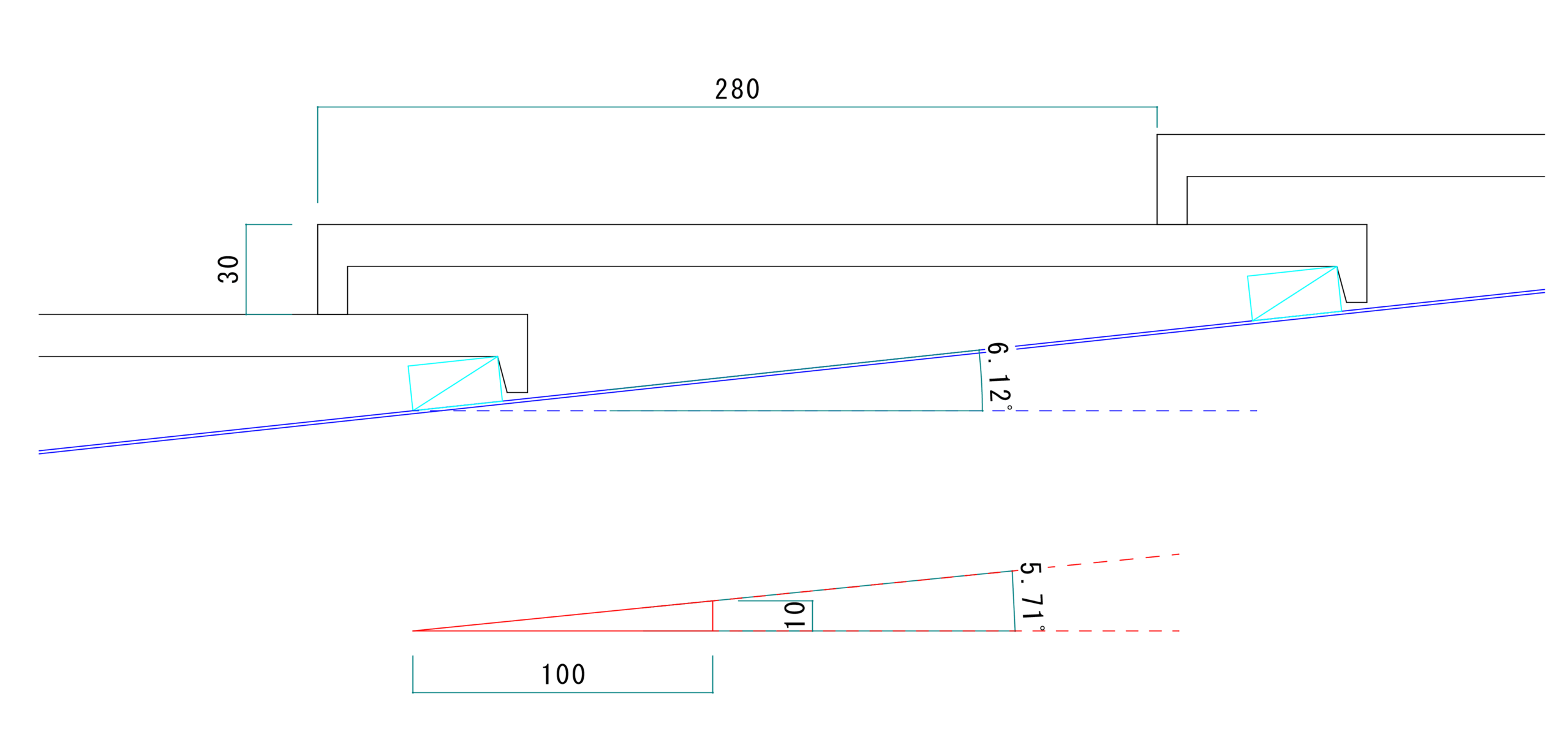 もどり勾配の説明図